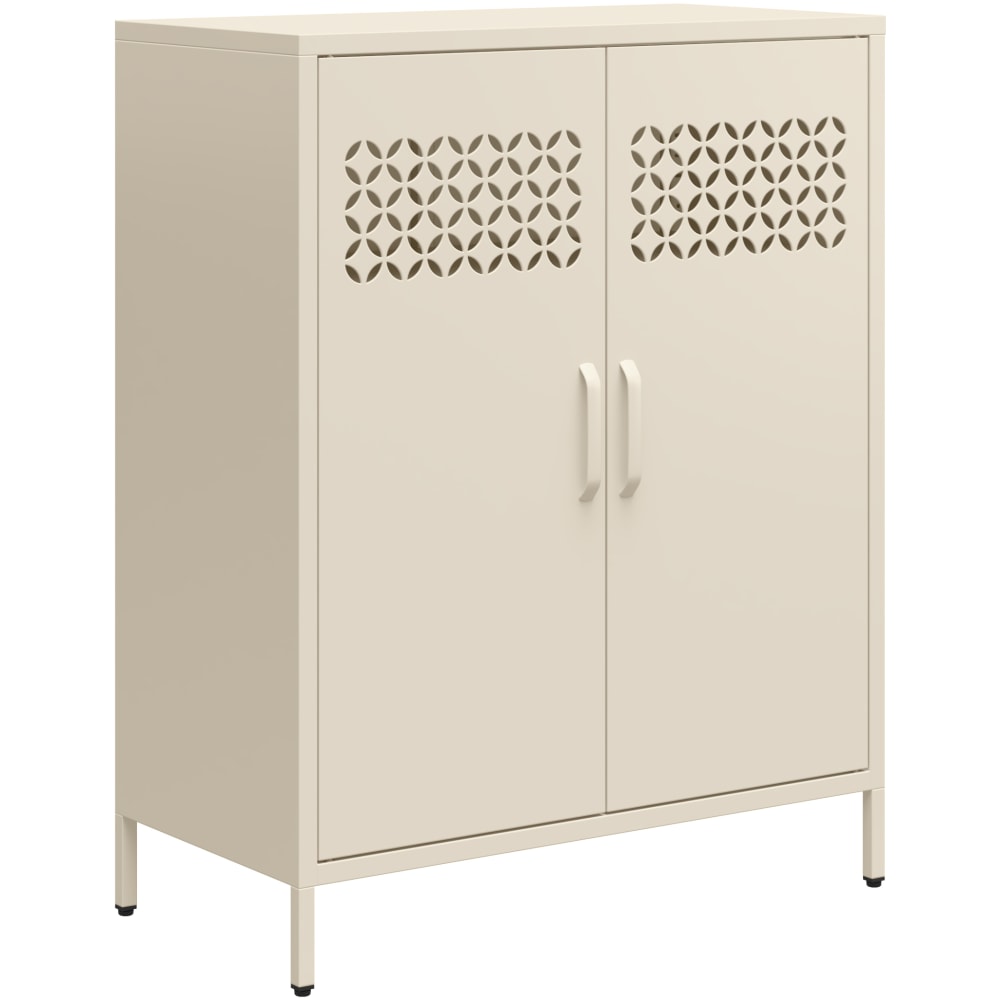 Ameriwood Home Mr. Kate Annie 32inW Short Metal 2-Door Cabinet, Parchment MPN:7215938COM