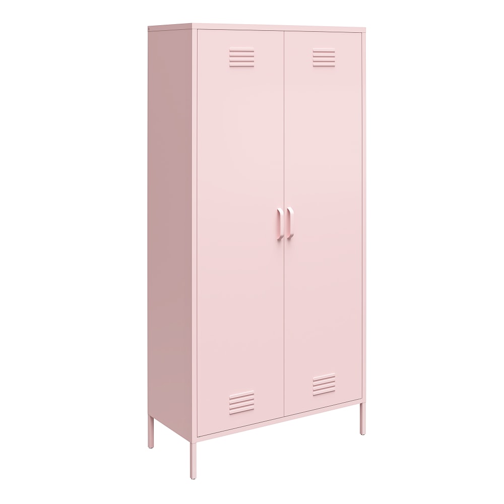 Ameriwood Home Cache Tall 2-Door Metal Locker Cabinet, 72-7/8inH x 35-7/16inW x 15-3/4inD, Pink MPN:7911928COM