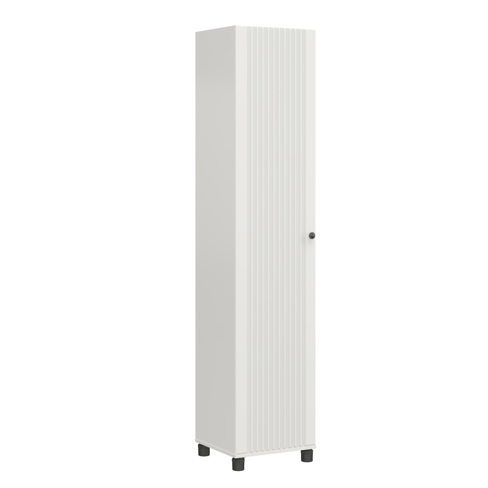 Systembuild Evolution Kendall Fluted 16inW 1-Door Storage Cabinet, White MPN:8128015COM