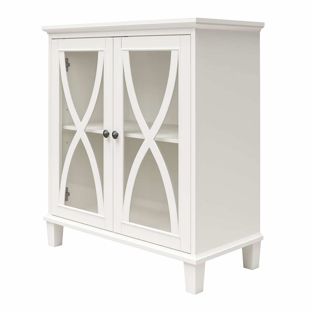 Ameriwood Home Celeste 32inW Accent Cabinet With Glass Doors, White MPN:9985013COM