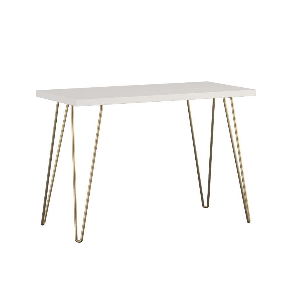 Ameriwood Home Owen 40inW Writing Desk, White/Gold MPN:9327013COM