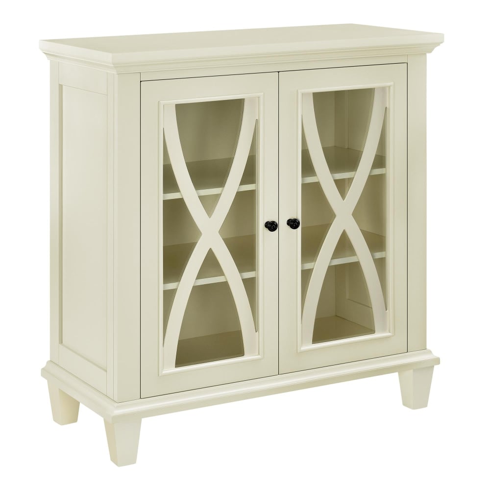 Ameriwood Home Ellington Double-Door Accent Cabinet, 3 Shelves, Ivory MPN:5042096COM