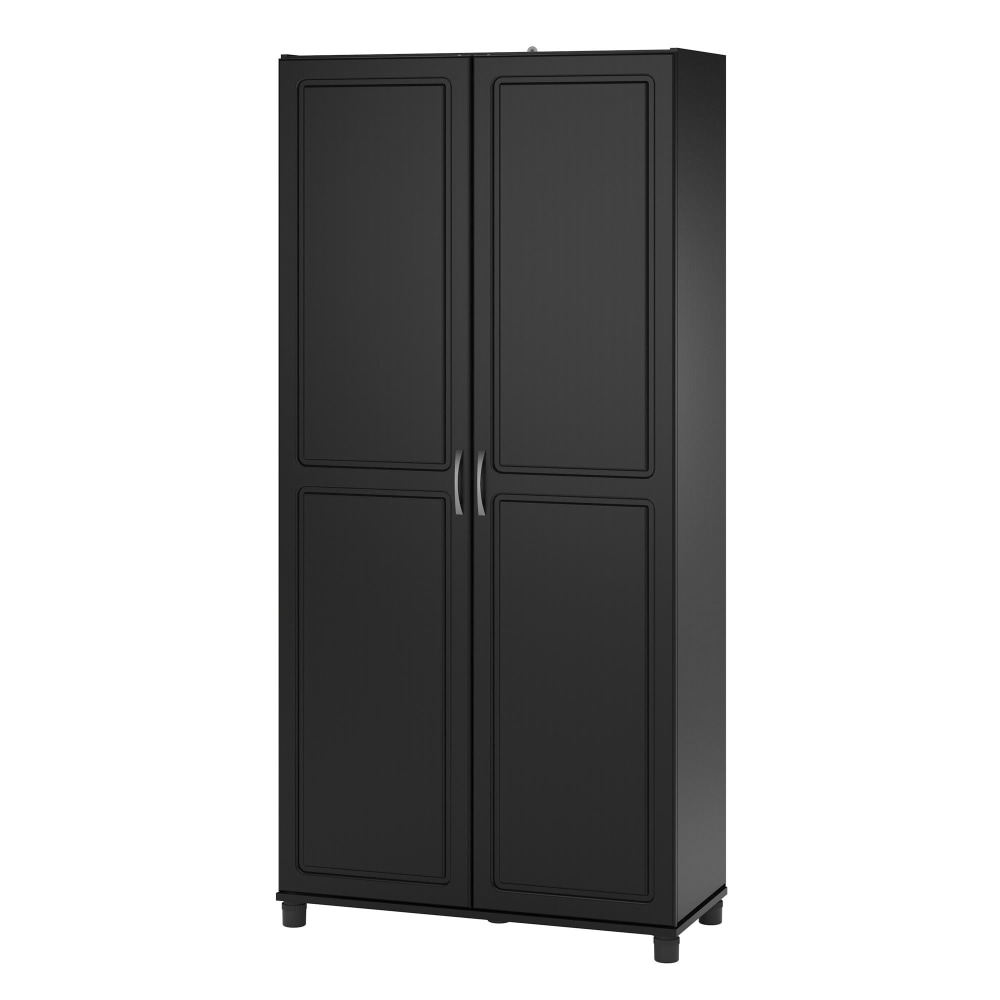 Ameriwood Home Kendall 36in Utility Storage Cabinet, 5 Shelves, Black MPN:7363414COM