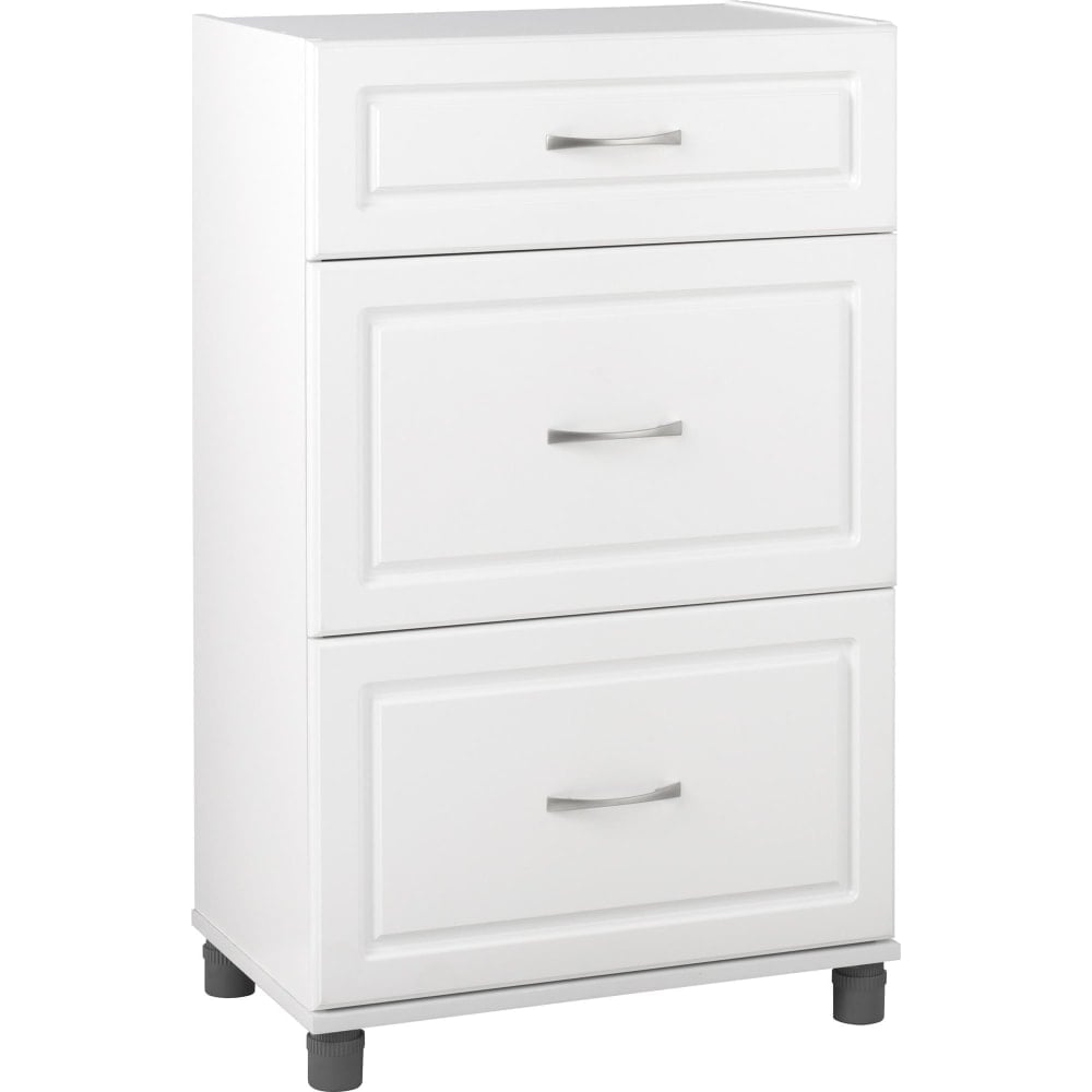 Ameriwood Home Kendall Base Storage Cabinet, 3 Drawers, White MPN:7368401PCOM