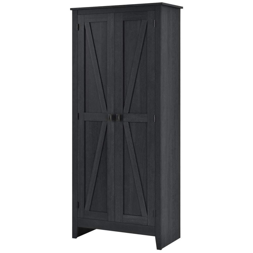 Ameriwood Home Farmington 31 1/2in Wide Storage Cabinet, 4 Shelves, Black Oak MPN:7532396COM