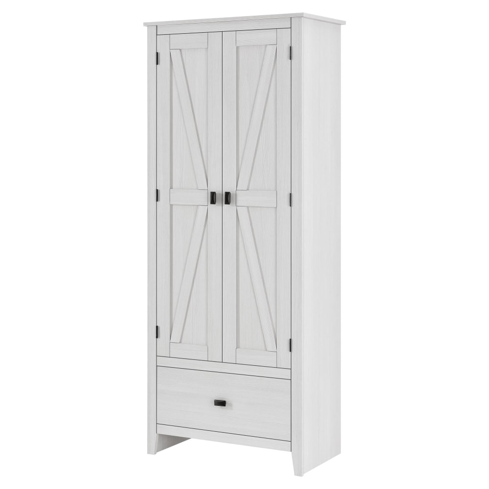 Ameriwood Home Farmington 30in Wide Storage Cabinet, 4 Shelves/1 Drawer, Ivory Pine MPN:7533296COM