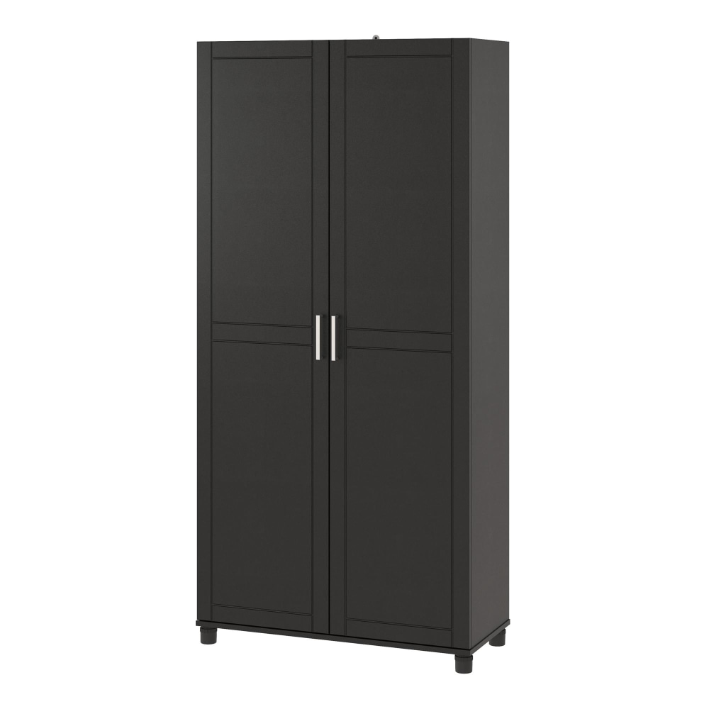 Ameriwood Home Callahan 36in Utility Storage Cabinet, Black MPN:7922414COM