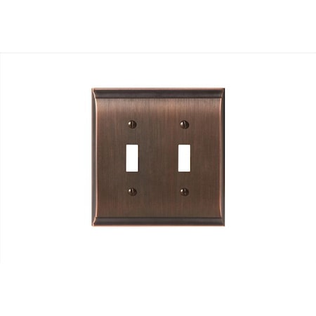 2 Toggle Wall Plates, Number of Gangs: 2 Zinc, Oil Rubbed Bronze Finish MPN:BP36501ORB