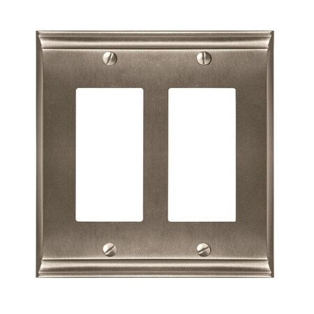 Candler 2 Rocker Wall Plates, Number of Gangs: 2 Zinc, Satin Nickel Finish MPN:BP36505G10