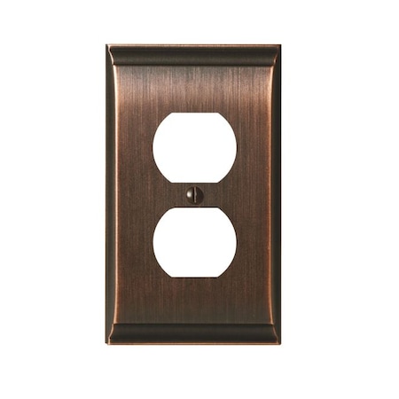 1 Receptacle Wall Plates, Number of Gangs: 1 Zinc, Oil Rubbed Bronze Finish MPN:BP36508ORB