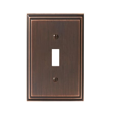 1 Toggle Wall Plates, Number of Gangs: 1 Zinc, Oil Rubbed Bronze Finish MPN:BP36514ORB