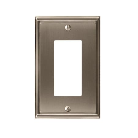 1 Rocker Wall Plates, Number of Gangs: 1 Zinc, Satin Nickel Finish MPN:BP36518G10