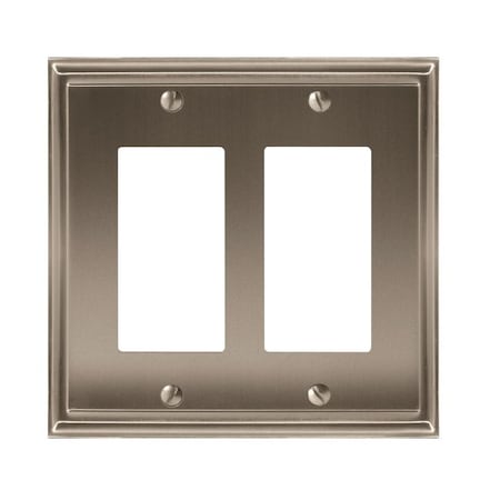 Mulholland 2 Rocker Wall Plates, Number of Gangs: 2 Zinc, Satin Nickel Finish MPN:BP36519G10