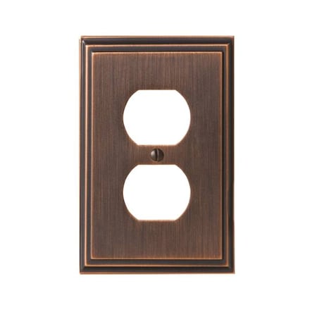Mulholland 1 Receptacle Wall Plates, Number of Gangs: 1 Zinc, Oil Rubbed Bronze Finish MPN:BP36522ORB