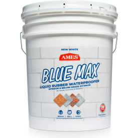 AMES BLUE MAX White Liquid Rubber Waterproofer - Regular Grade 5 Gallon Pail BMX5WRG