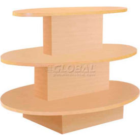 Oval Table 3 Tier Maple W3T-M