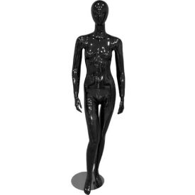 Female Mannequin - Hands by Side Right Knee Bent - Gloss Finish Black MICHELLE-1Black