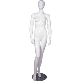 Female Mannequin - Hands by Side Right Knee Bent - Gloss Finish White MICHELLE-1White