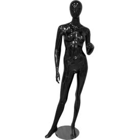 Female Mannequin - Left Hand on Hip Right Leg Sideways - Gloss Finish Black MICHELLE-2Black