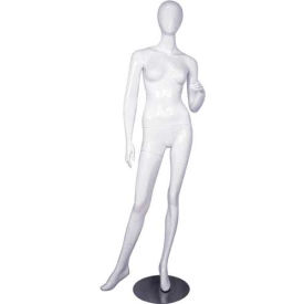 Female Mannequin - Left Hand on Hip Right Leg Sideways - Gloss Finish White MICHELLE-2White