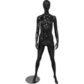 Female Mannequin - Hands by Side Legs Apart - Gloss Finish Black MICHELLE-4Black