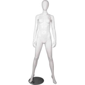 Female Mannequin - Hands by Side Legs Apart - Gloss Finish White MICHELLE-4White