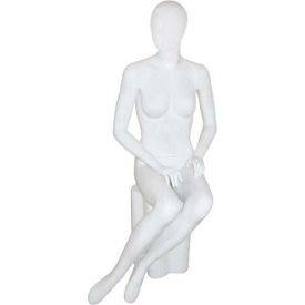Female Mannequin - Sitting Legs to Side - Gloss Finish White MICHELLE-5White