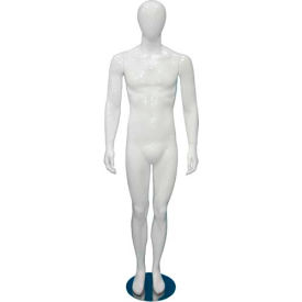 Male Mannequin - Hands by Side Legs Straight - Gloss Finish White MIKE-1WHITE