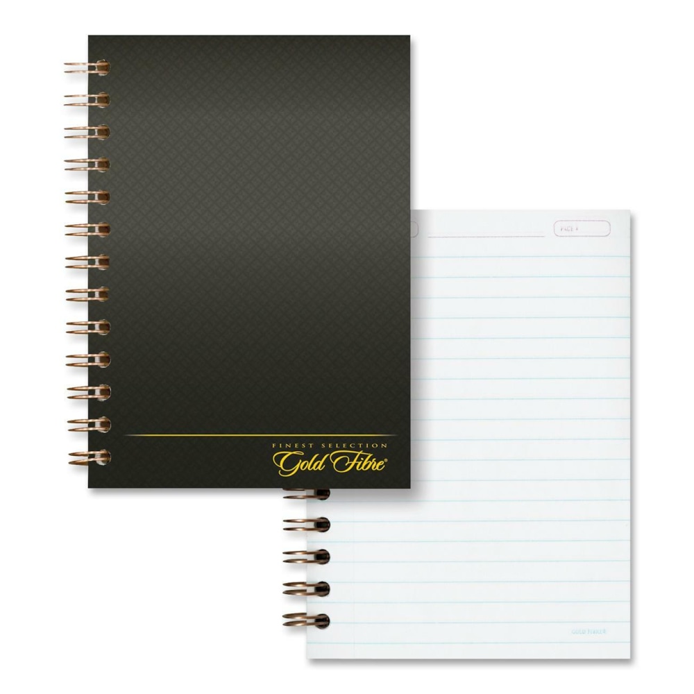 Ampad Gold Fibre Designer Personal Pocket Notebook, 5in x 7in, 100 Sheets, Burgundy (Min Order Qty 4) MPN:20-803