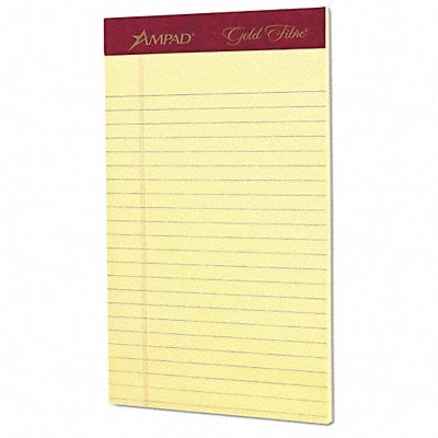Perforated Legal Pad 8 X5 Canary PK12 MPN:20-004