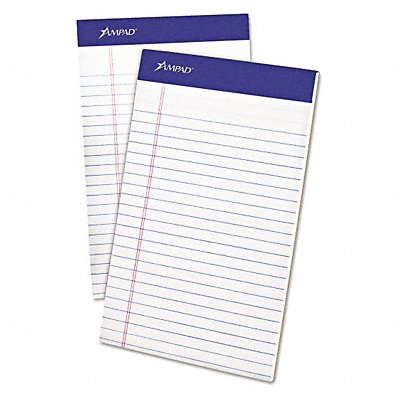 Perforated Legal Pad 5 X8 White PK12 MPN:20-304