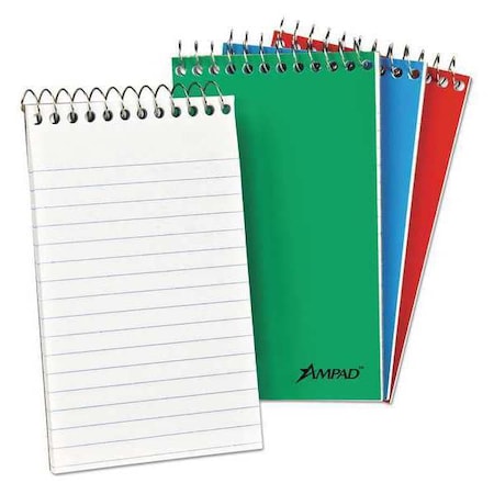 4 in x 6 in Wirebound Pocket Memo Notebook, Pk3 MPN:074319115113