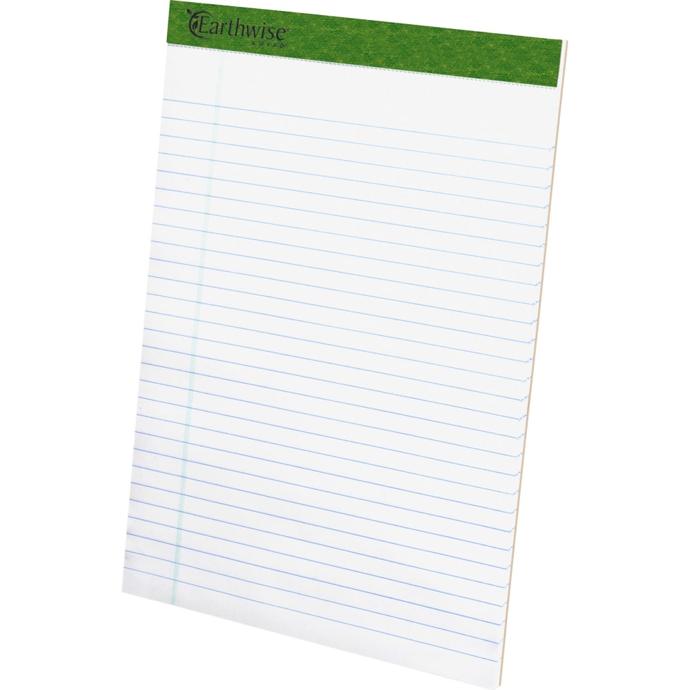 TOPS Perforated Legal Writing Pads, 8 1/2in x 11 3/4in, 50 Sheets, 100% Recycled, Pack Of 12 (Min Order Qty 2) MPN:20172
