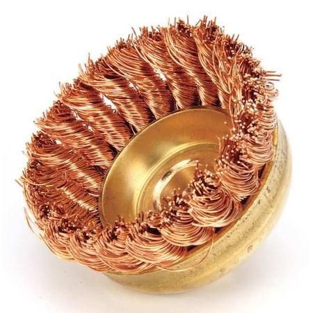 Knot Wire Cup Wire Brush, Threaded Arbor, 3