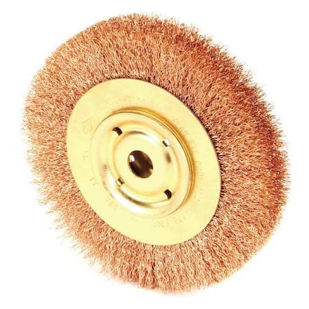 Crimped Wire Wheel Wire Brush, Arbor, 6