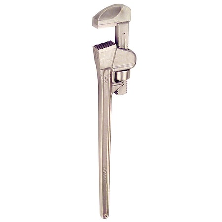 24 in L 4 1/4 in Cap. Aluminum Bronze Straight Pipe Wrench MPN:W-214