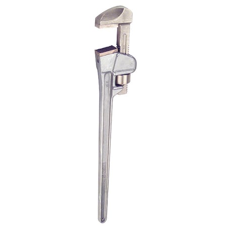 48 in L 7 9/16 in Cap. Aluminum Straight Pipe Wrench MPN:W-216AL
