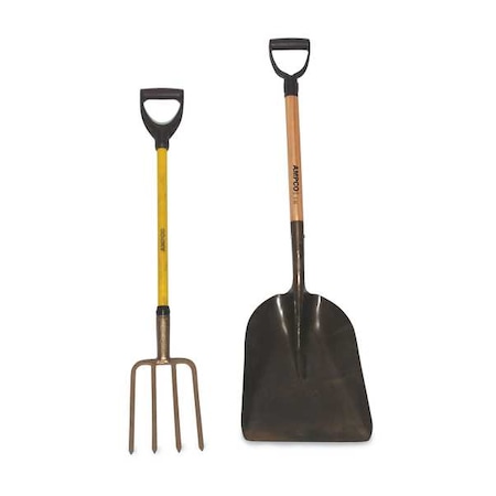 Fiberglass Handle Garden Fork, 11-1/2 In MPN:F-5FG