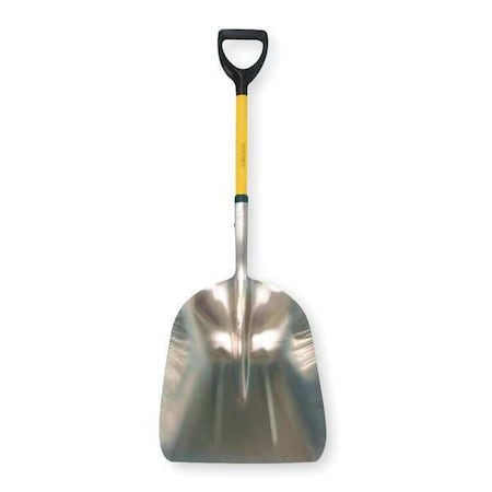 Scoop Shovel, Not Applicable Blade, Aluminum Blade, 23 in L Yellow Fiberglass Handle MPN:S-80FG