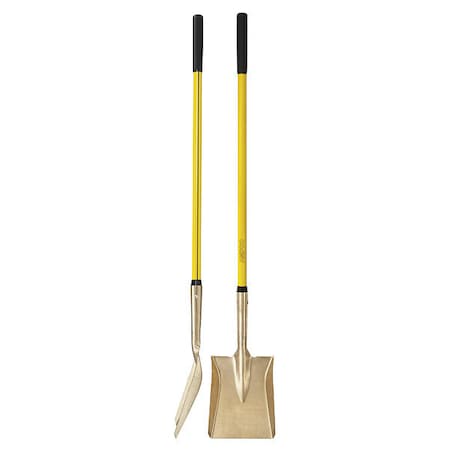 Square Point Shovel, Not Applicable Blade, Aluminum Blade, Standard Step, 47 in L Yellow MPN:S-82FG
