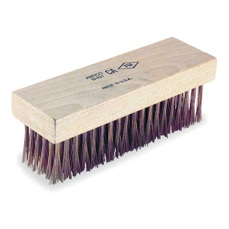 6X19ROW Flat Back Rnd Wire Brush MPN:B-401