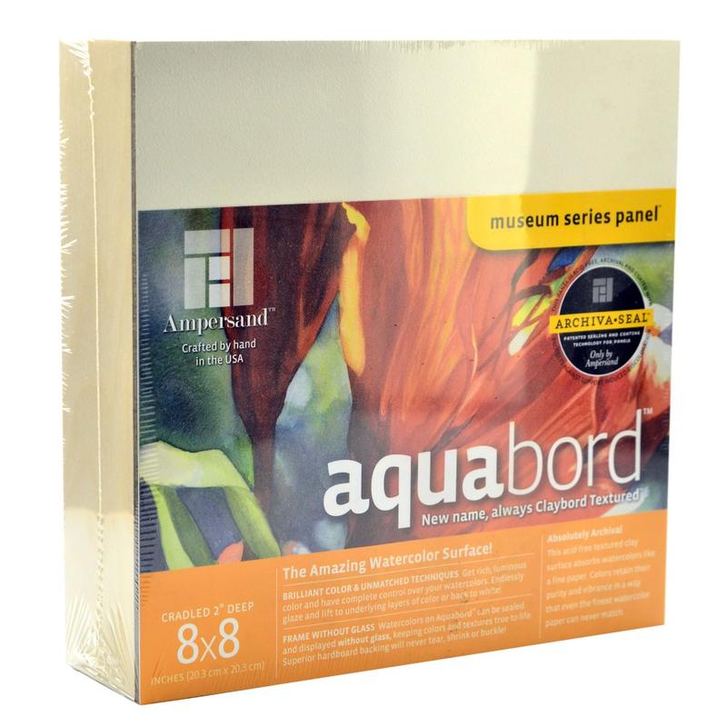 Ampersand Deep Cradle Aquabord, 8in x 8in, White MPN:CBTW088