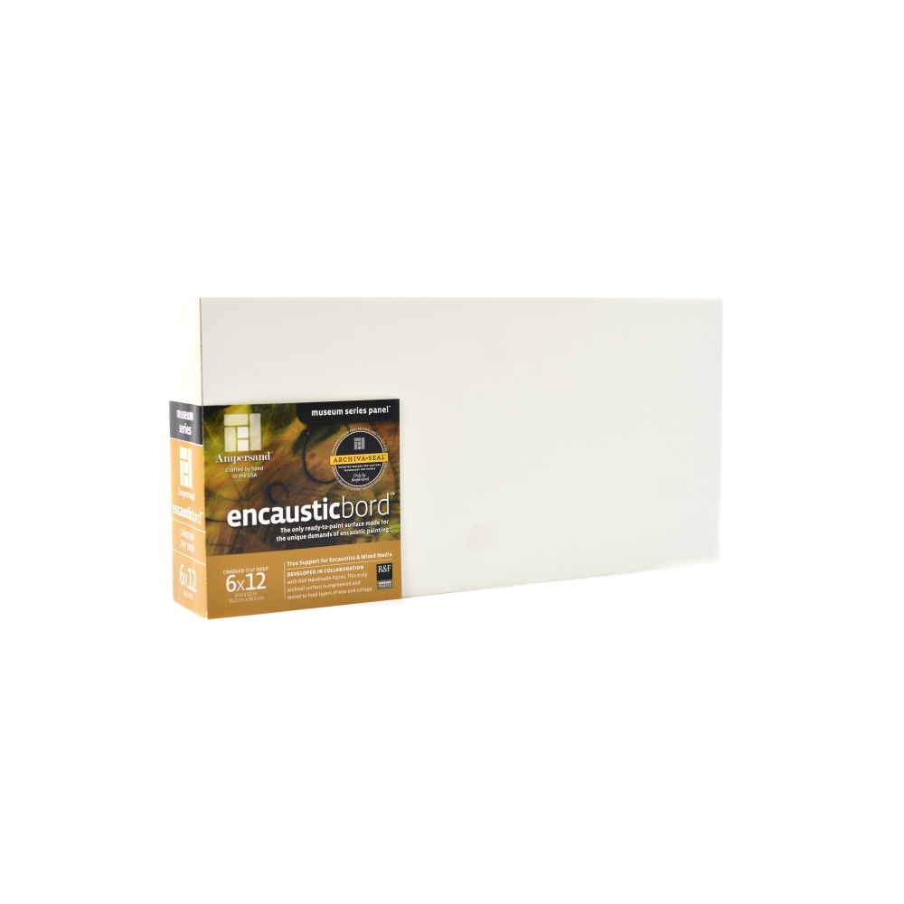 Ampersand Encausticbord, 6in x 12in, White, 2in MPN:ENC20612