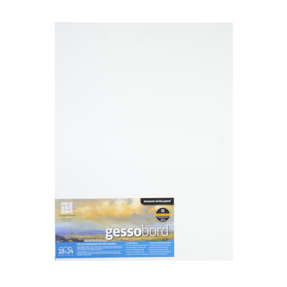 Ampersand Gessobord, 18in x 24in, 1/8in, White MPN:GBS18