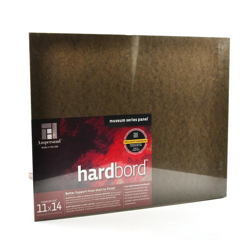 Ampersand Cradled Hardboard, 11in x 14in, 3/4in, Brown MPN:HBC11