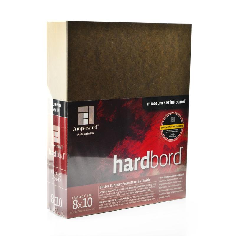 Ampersand Cradled Hardboard, 8in x 10in, 2in, Brown MPN:HBWC08