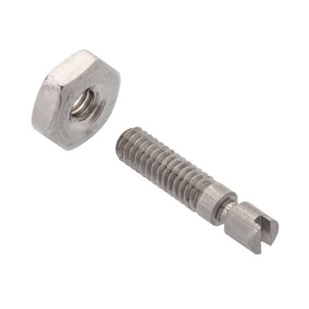 Headless with Jam Nut Spring Anchor, #5-40, 5/8 in L, 18-8 Stainless Steel Plain MPN:Z20075SS