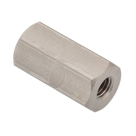 Coupling Nut, #10-32 and M6, Stainless Steel, Grade 18-8, Plain, 25 mm Lg, 13 mm Hex Wd MPN:NUT60110XM6