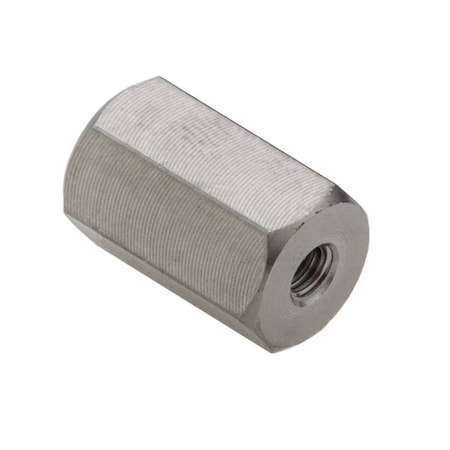 Coupling Nut, #4-40 and #6-32, Stainless Steel, Grade 18-8, Plain, 1/2 in Lg, 5/16 in Hex Wd MPN:NUT6014X6