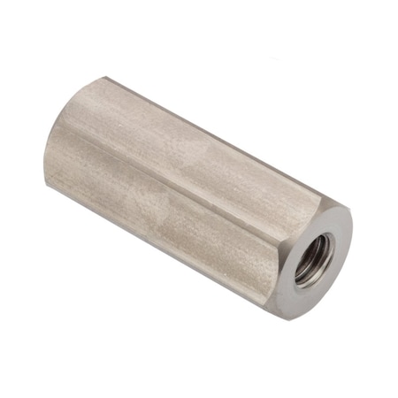 Coupling Nut, #6-32 and M4, Stainless Steel, Grade 18-8, Plain, 11 mm Lg, 11 mm Hex Wd MPN:NUT6016XM4